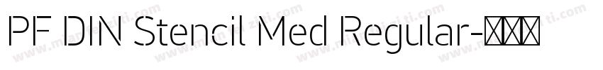 PF DIN Stencil Med Regular字体转换